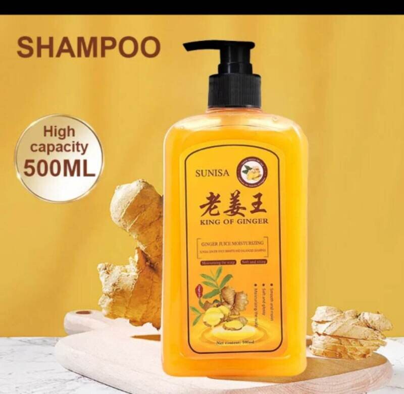 Ginger Hair Shampoo Fast Regrowth Hair Thick Anti-Hair Loss Anti-Dandruff Anti-itching Shampoo - 500ml