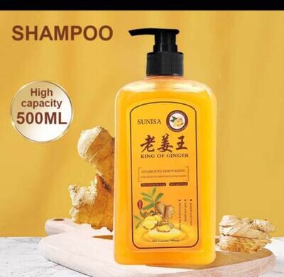 Ginger Hair Shampoo Fast Regrowth Hair Thick Anti-Hair Loss Anti-Dandruff Anti-itching Shampoo - 500ml