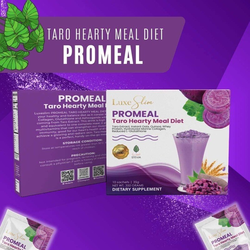 Luxe Slim Promeal Taro Hearth Health Meal Diet 10 Sachets - 210g