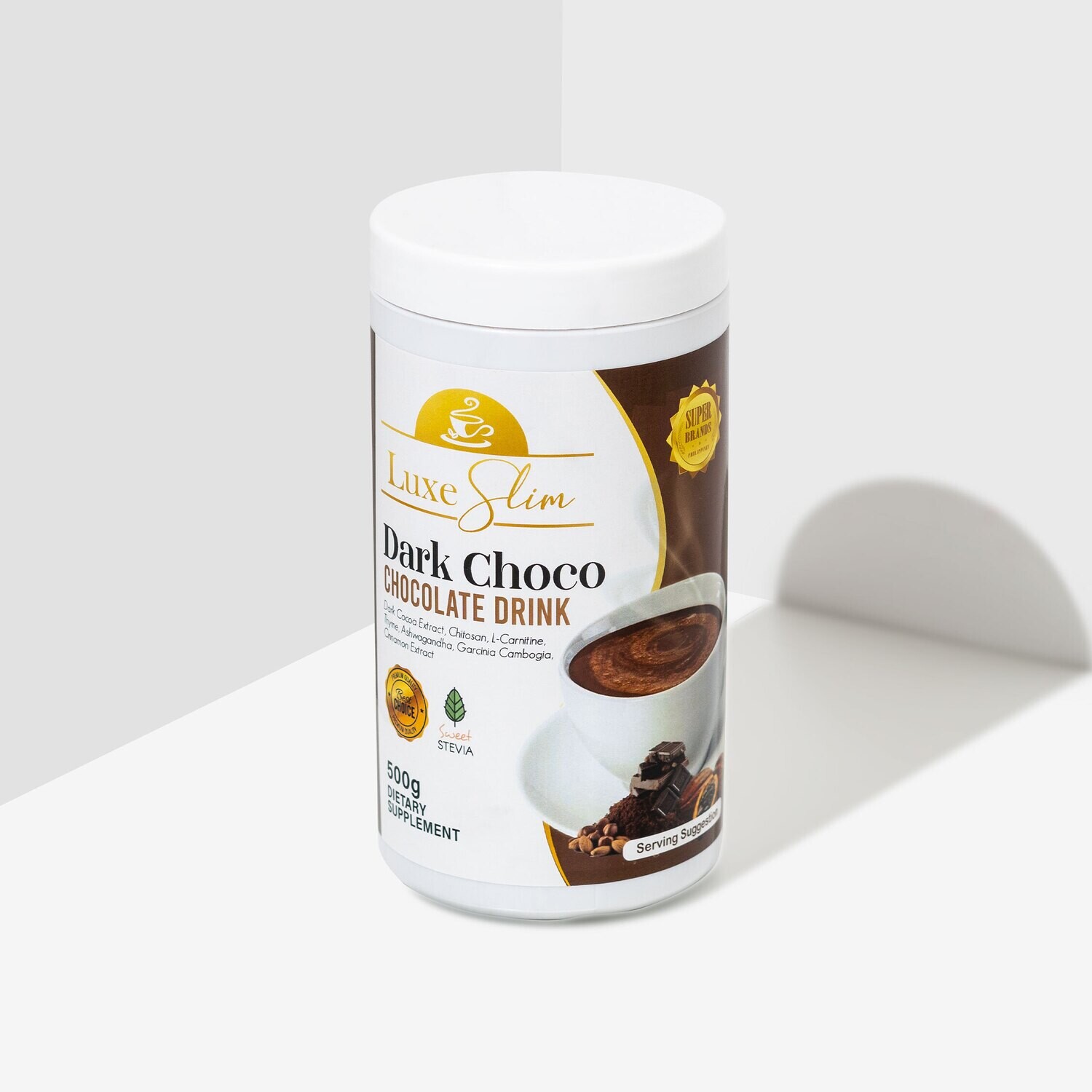 Luxe Slim Dark Choco Chocolate 500g/Tub