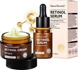 Combo VIBRANT GLAMOUR Retinol Cream Anti Aging Retinol Cream Original Retinol Serum VA Anti Aging Whitening Renewing Skin Hyaluronic Acid Reduce Fine Lines Wrinkles