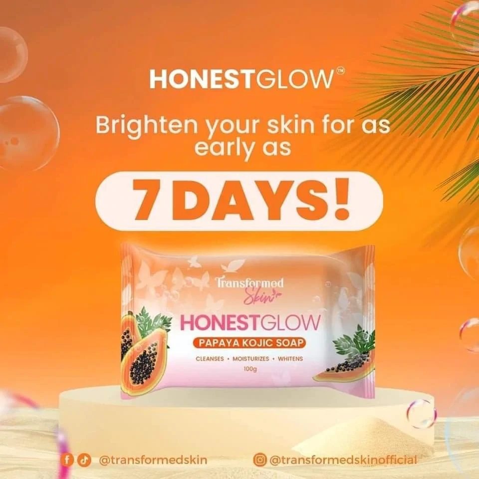 BUY 3 Honest Glow Kojic Papaya Soap - 100g