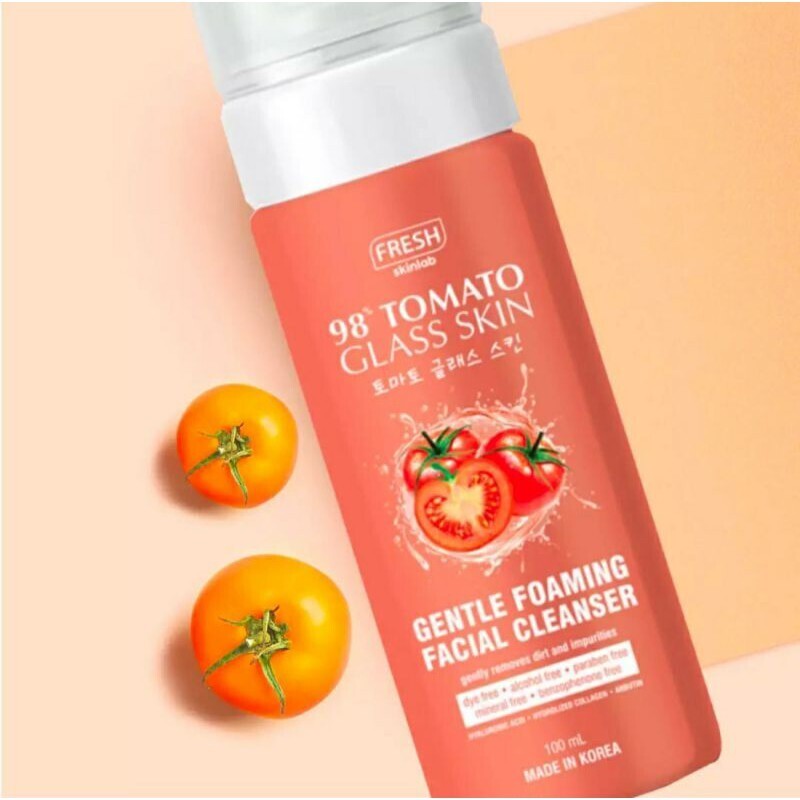 Fresh Skinlab Tomato Glass Skin Gentle Foaming Facial Cleanser (100ml)