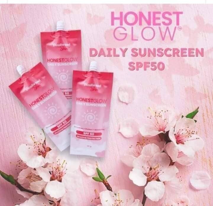 Transformed Skin Honest Glow Daily Sunscreen SPF 50 UVA/UVB Protection, 50g