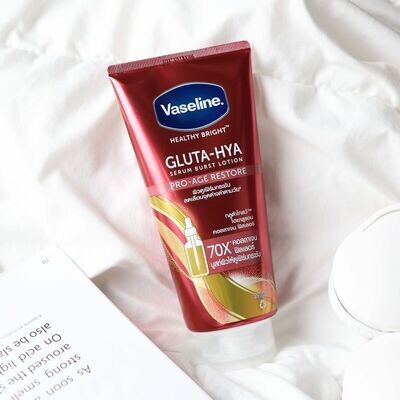 Vaseline Healthy Bright Gluta Hya Serum Burst Lotion Pro-Age Restore 330ml (Watsons PH 🇵🇭)