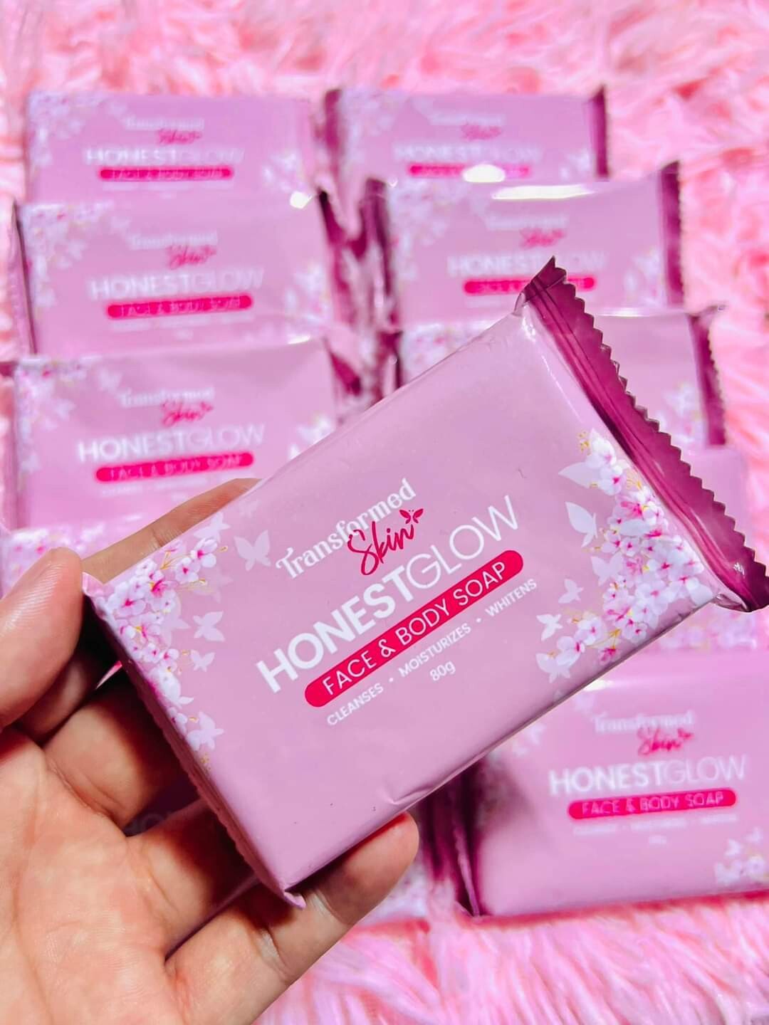 Honest Glow Face &amp; Body Soap 125g ( PINK )