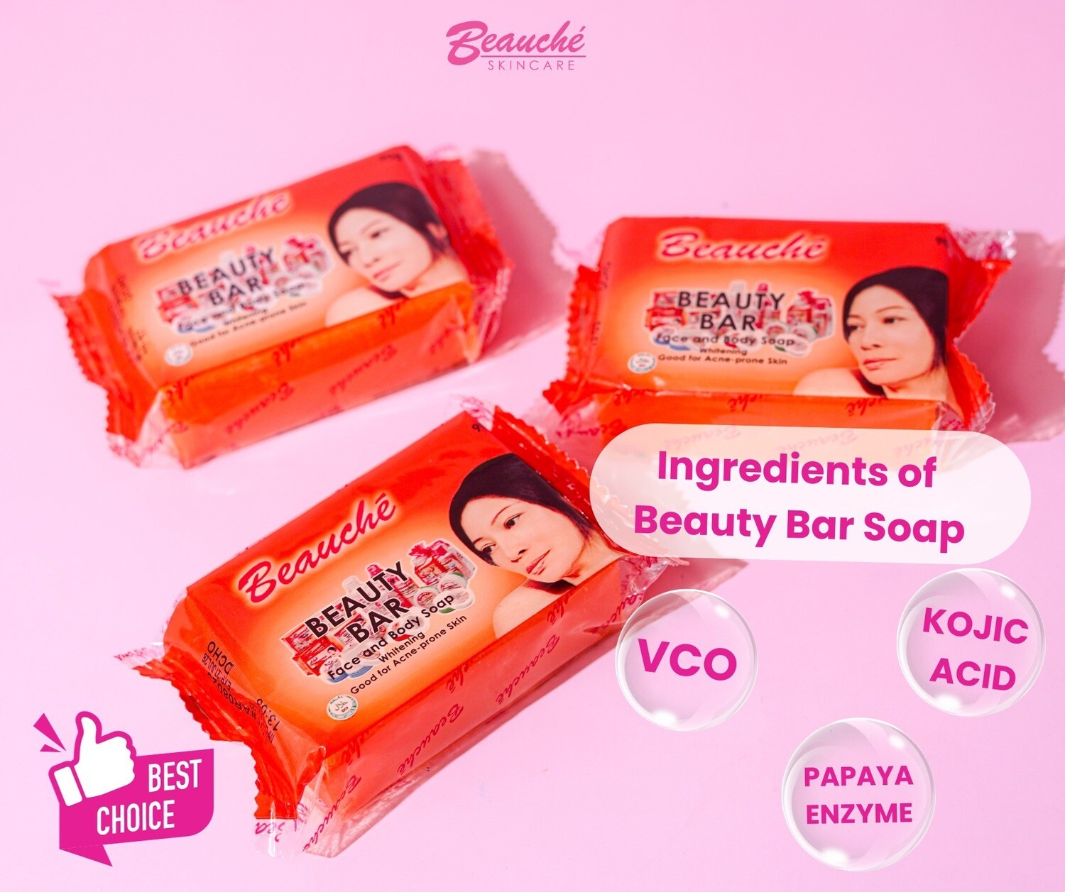 BUY 3 Beauche Beauty Bar Soap 90g