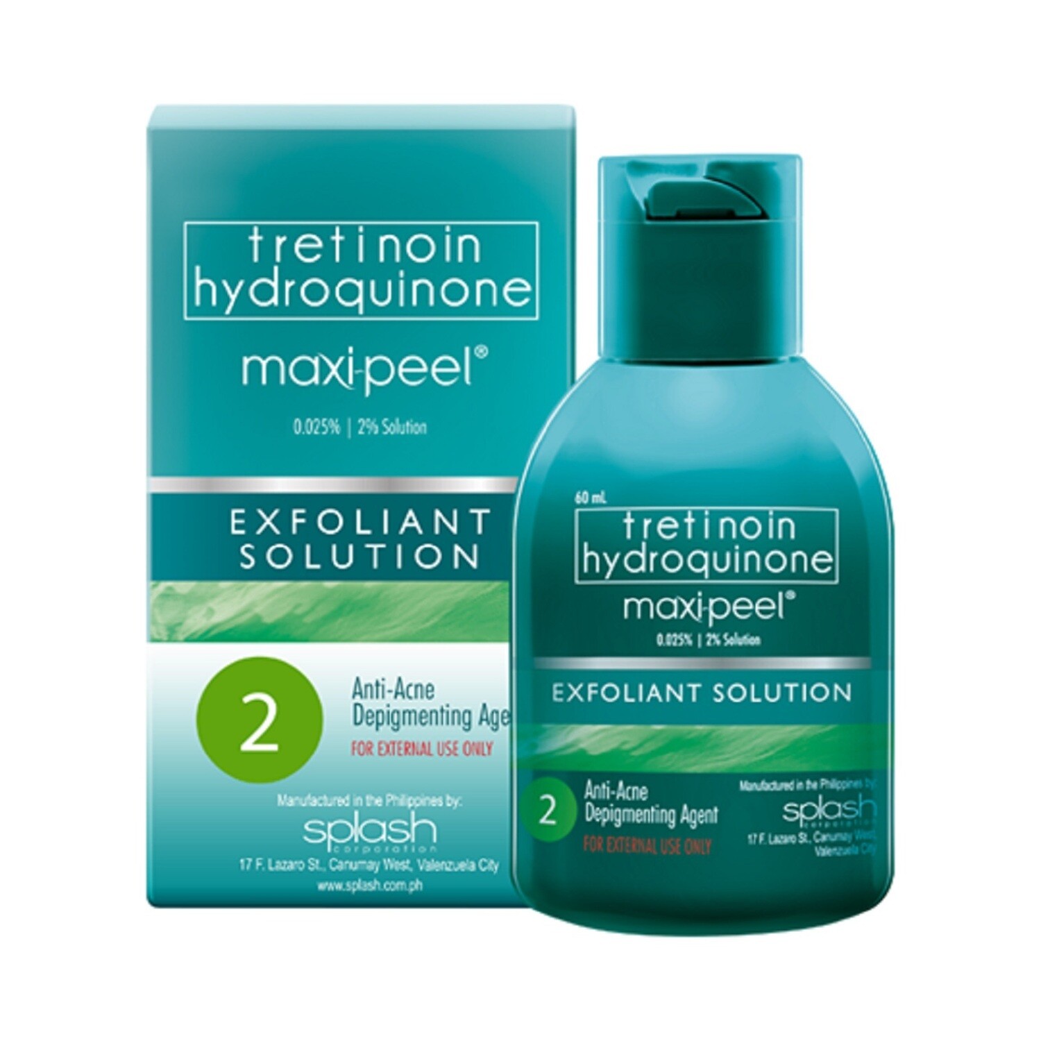 MaxiPeel Skin Exfoliant, No.2 (60ml) with freebies