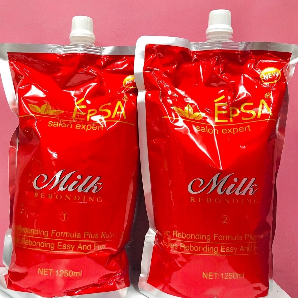 Epsa Milk Hair Rebonding Cream (Salon Expert) 1250ml SET 1&amp;2