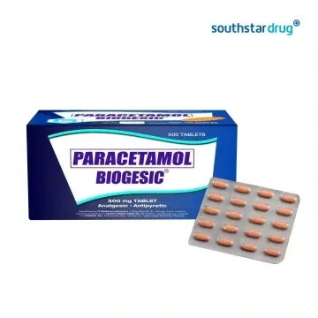 Biogesic Paracetamol 500mg 20 Tablets Biogesic Paracetamol 500mg 20 Tablets