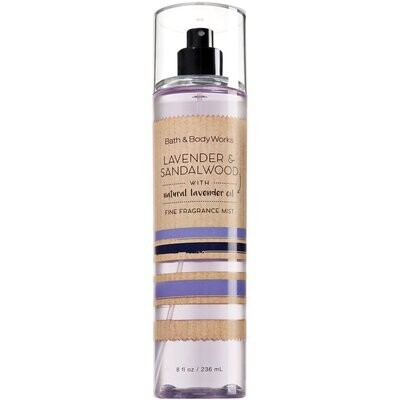 Works Lavender Sandalwood Fine Fragrance Body Mist Spray - Bath and Body Works