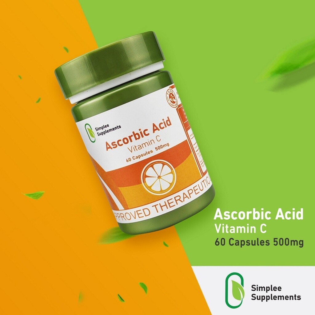 Simplee Supplements Ascorbic Acid Vitamin C 60 Caps