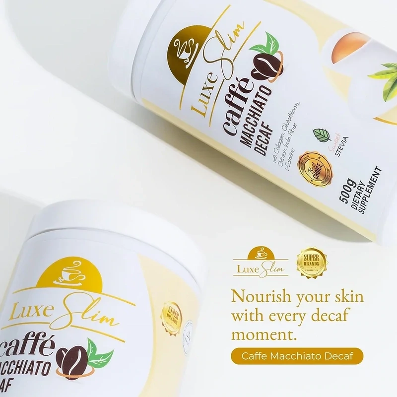 Luxe Slim Beauty Caffe Macchiato Decaf 500g/Tub
