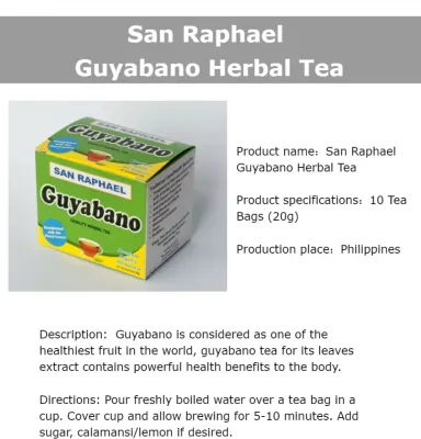 San Raphael Guyabano Herbal Tea 1 Box / 10 Tea Bags