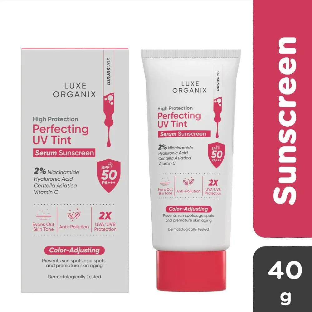 Luxe Organix High Protection Perfecting UV Tint Serum Sunscreen SPF 50 PA +++ 40g 