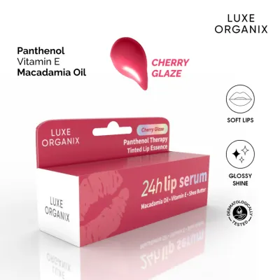 Luxe Organix Panthenol Therapy 24H Lip Serum Tinted Lip Essence Honey Glaze 10g