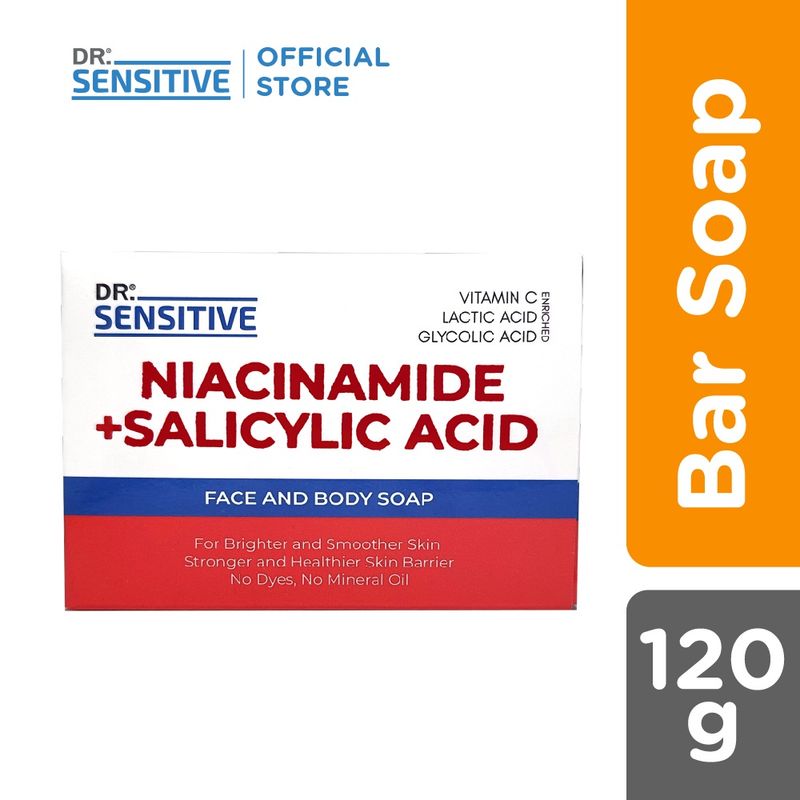 Dr. Sensitive Niacinamide + Salicylic Acid Face And Body Soap 120g