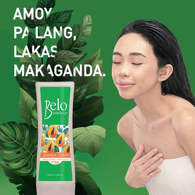 Belo Essentials Skin Lightening &amp; Brightening Papaya Lotion with SPF30 200ml