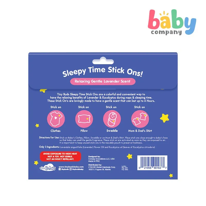 Tiny Buds Baby Naturals Tiny Buds Sleepy Time Stick Ons (12pcs)