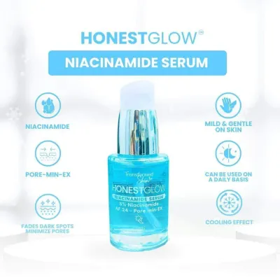 Transformed Skin Honest Glow Honest Glow Niacinamide Blue Serum 30ml