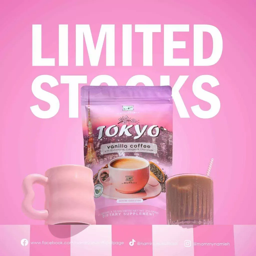 slimming coffee with glutathione TOKYO Vanilla Coffee 10 Sachets