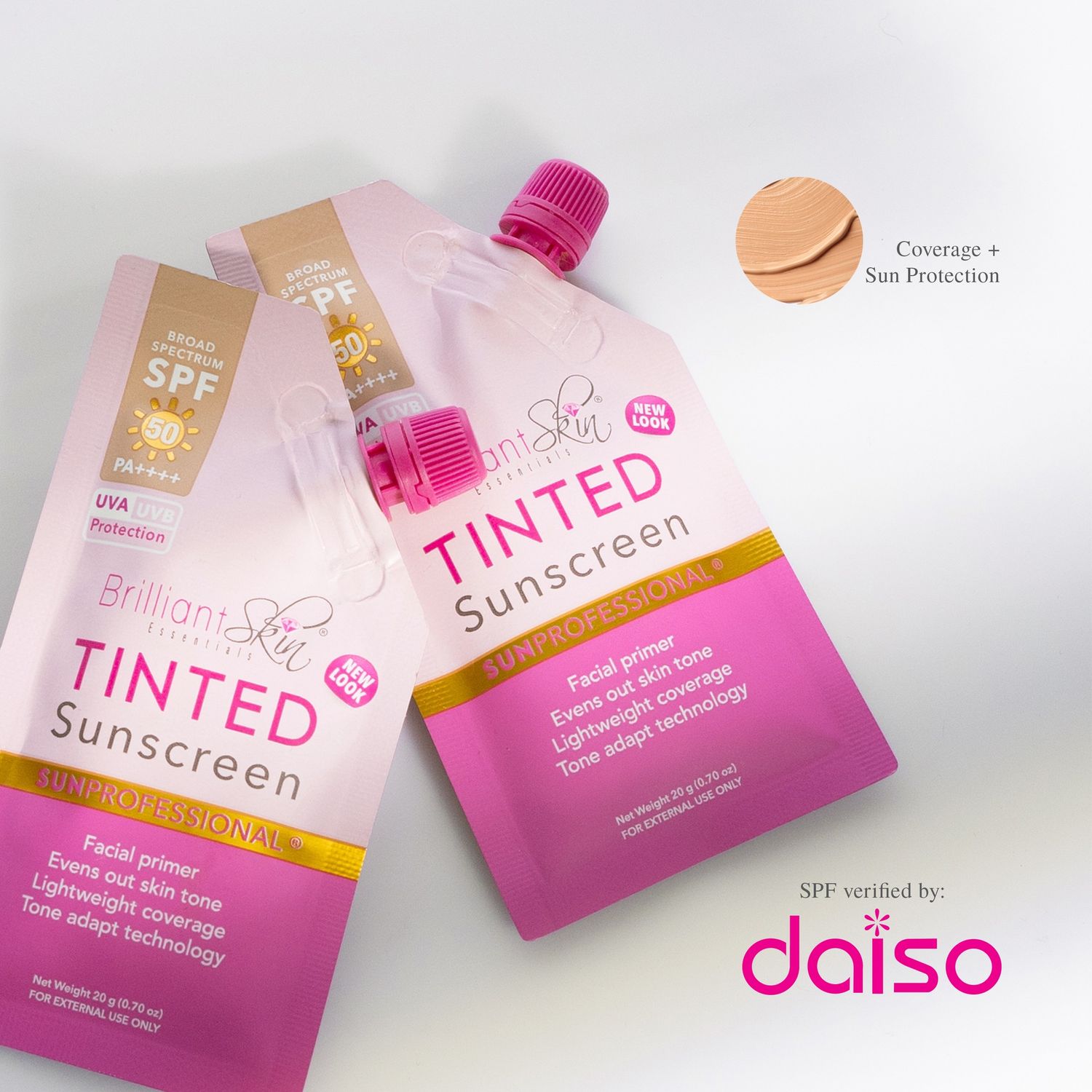 Brilliant Skin Tinted Sunscreen - Facial Primer and UVA+UVB Protection