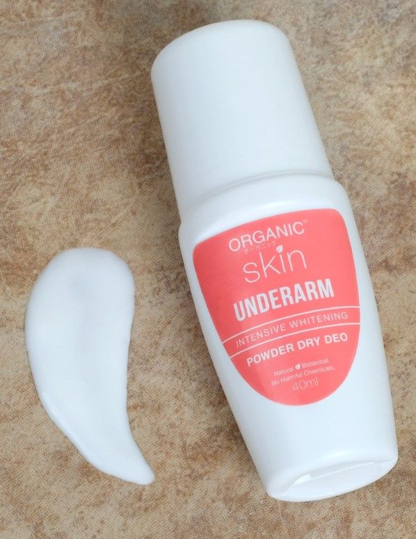 Organic Skin Japan Intensive Whitening Underarm Powder Dry Deodorant Under Arm Deo Roll on 40ml (NEW PACKAGING)