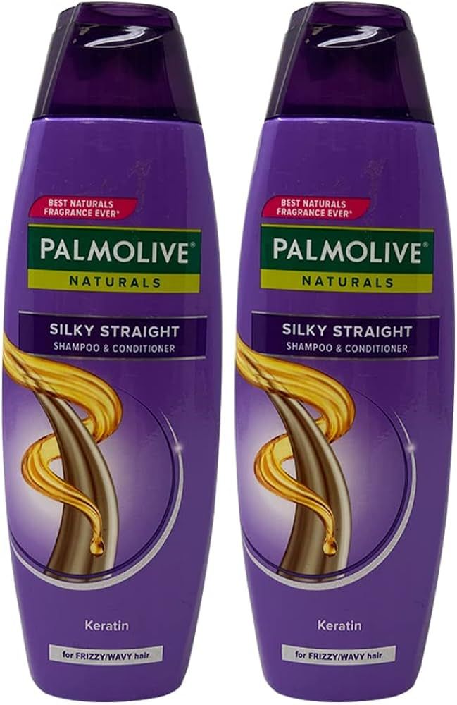 Palmolive Naturals Shampoo and Conditioner Silky Straight 180ml (2 pack) Purple - Combo