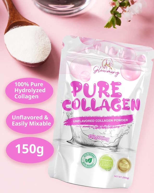 Cris Cosmetics CC Glam and Beauty with Glowming Pure Collagen - Unflavored Collagen Powder 150g