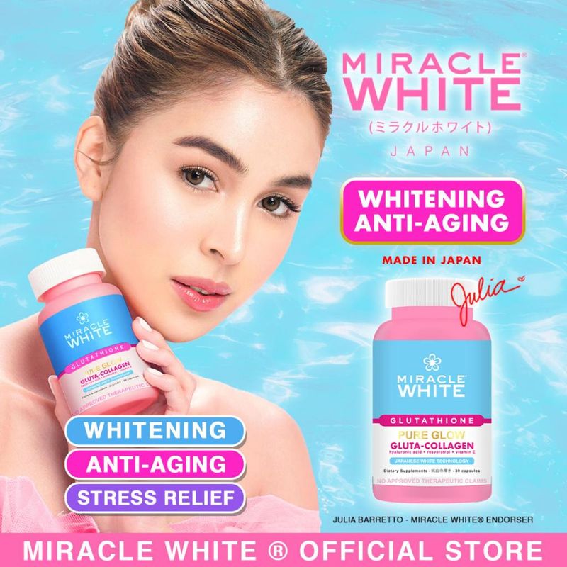Miracle White, Gluthatione PURE GLOW 30 Caps