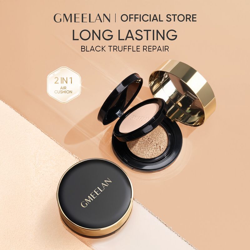 GMEELAN Black Truffle Zinc PCA Air Cushion Long-lasting Antioxidant Face Powder Oil Control - IVORY