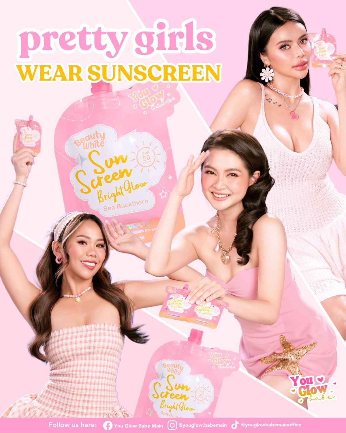 You Glow Babe Beauty White Sunscreen Solo - 25g
