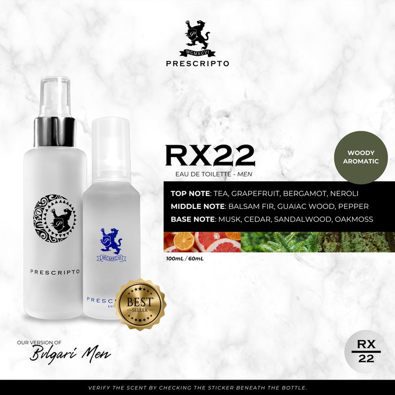 Prescripto Perfume RX22 Bvlgari Extreme Men 100ml - Big