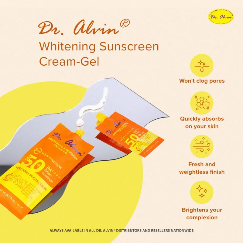 Dr Alvin Whitening Sunscreen 50 SPF PA++++ 50ml