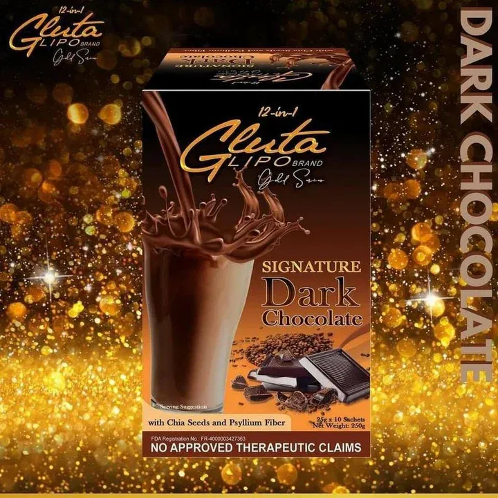 GlutaLipo Gold Series Signature Dark Chocolate, 10 Sachets