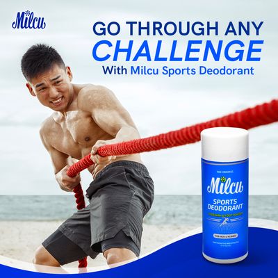 Milcu Sports Deodorant Underarm &amp; Foot Powder - For Active &amp; Athletic People