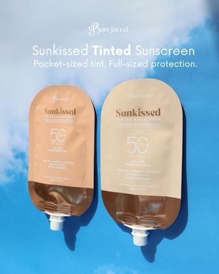 Barefaced Sunkissed TINTED Sunscreen SPF 50 PA++++, 20g - The OG and Light Shades - Packet Sized Pouch/SACHET