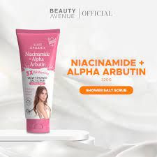 Luxe Organix Niacinamide + Alpha Arbutin Velvet Shower Salt Scrub 320g