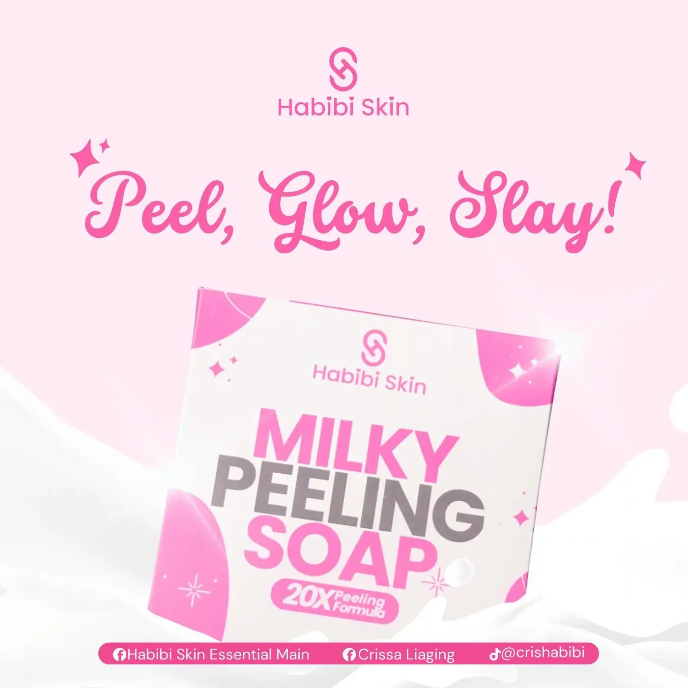 Habibi Skin Milky Peeling Soap 20x Peeling Formula 50g - Buy5 or Buy 10 Bars Soap