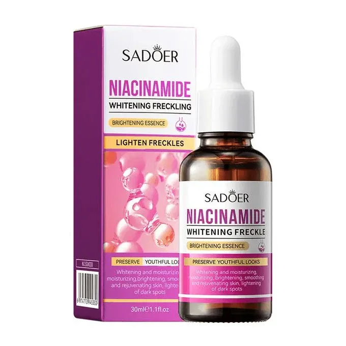 SADOER Niacinamide Skin Whitening Face Serum for Shrink Pores, Dark Spots and Freckles 30ml