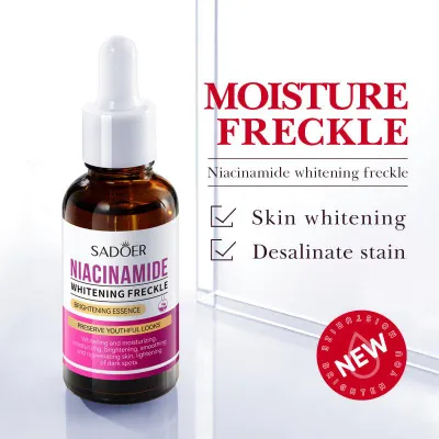 SADOER Niacinamide Skin Whitening Face Serum for Shrink Pores, Dark Spots and Freckles 30ml