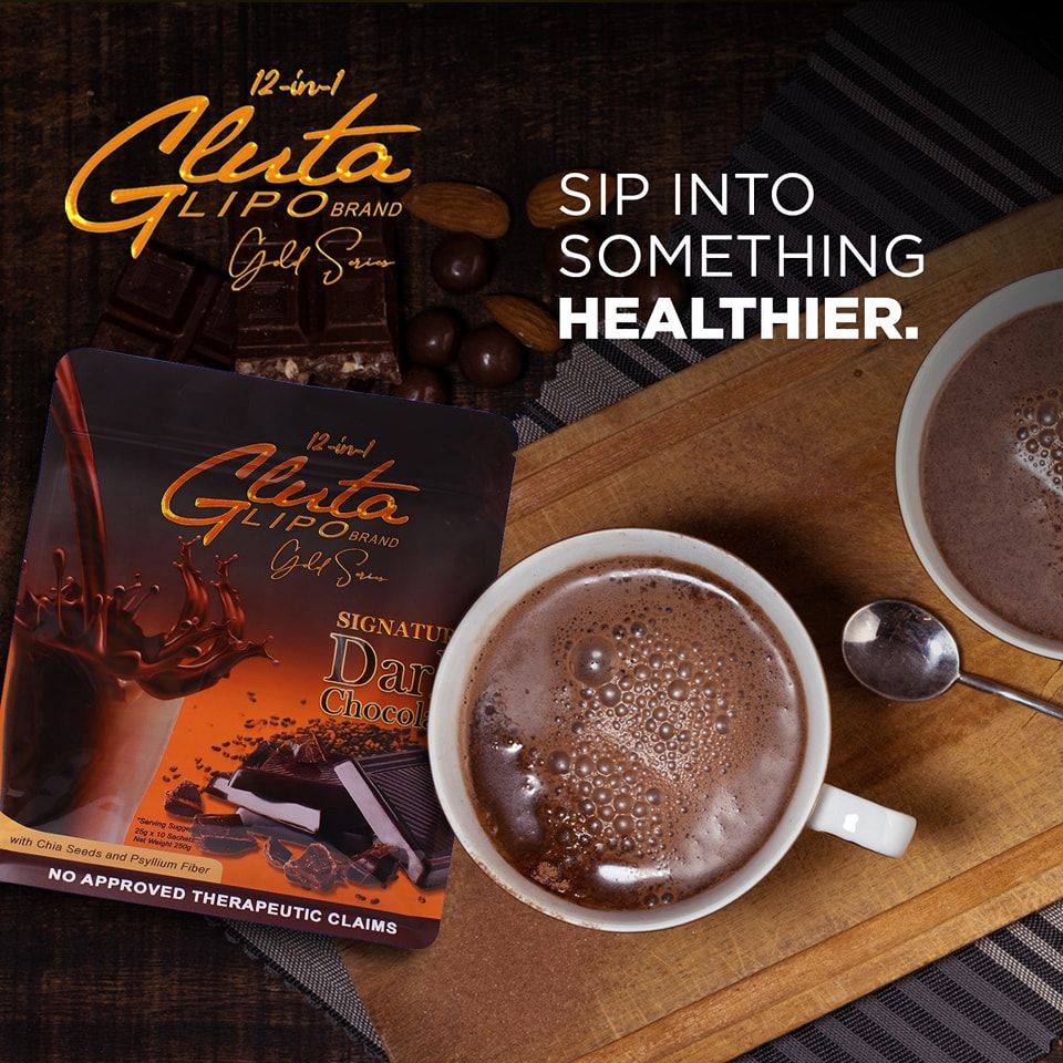 GlutaLipo Gold Series Signature Dark Chocolate, 10 Sachets NEW PACKAGING
