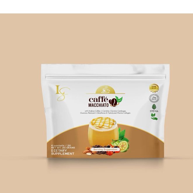 Luxe Slim Caffe Macchiato 10 Sachets - 210g Pouch - New Packaging