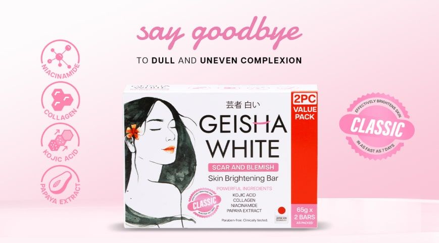 Geisha White Skin Brightening Bar Soap 65g×3