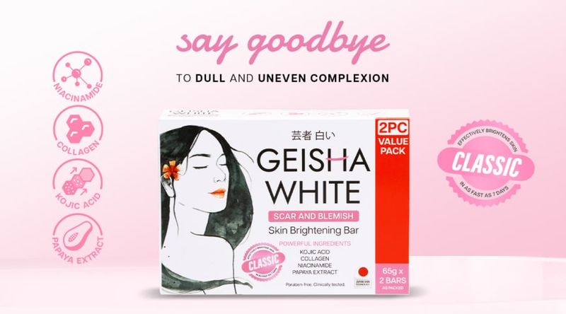 Geisha White Skin Brightening Bar Soap 65g×3