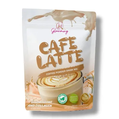 Cris Cosmetics Glowming Café Latte Coffee Powder Drink Mix - Glutathione &amp; Collagen Blend (20g)