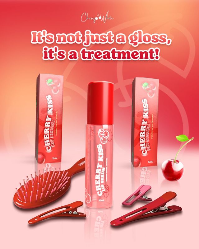 Cherry Kiss Lip Serum by CHERRY WHITE | Lip tint Lip and Cheek Tint | Hydrating | Moisturizing
