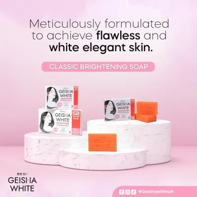 Geisha White Scar And Blemish Skin Brightening Bar Soap - 65gx2 / 65gx3