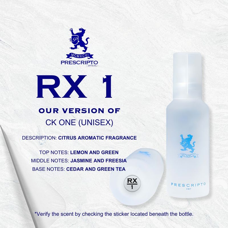 Prescripto - RX1 Citrus Aromatic ( UNISEX SCENT ) 100ml BIG