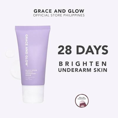 Grace and Glow Bright &amp; Smooth Deodorant Serum with Niacinamide and AHA - 50ml | Luxurious Fragrance | Smooth Underarm Care